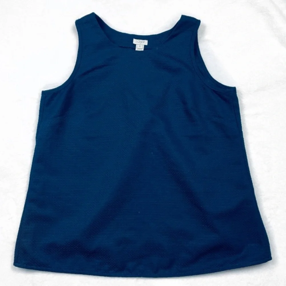 J. Crew Blue Open Back Tank Top Blouse